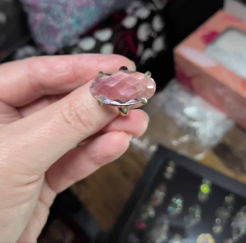 Elegant Pink Kunzite Gemstone Ring